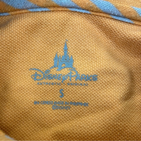 Disney Parks Men’s World Micky Polo Logo Orange Small - Picture 3 of 9